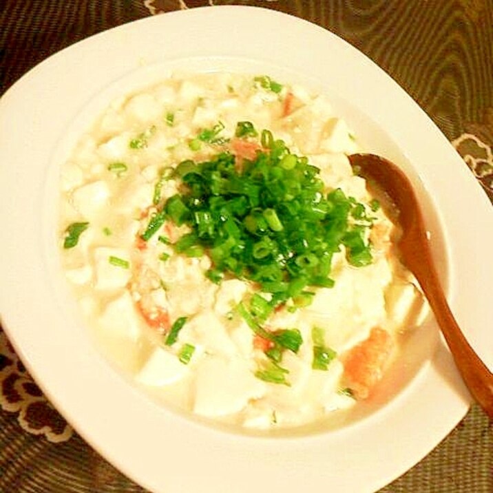 とろける!豆腐とカニかまのあんかけ